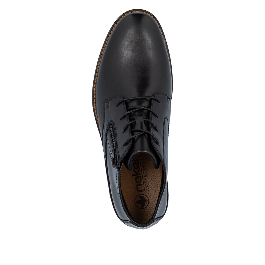 schwarze reißverschlussstiefel für herren rieker 14609-00