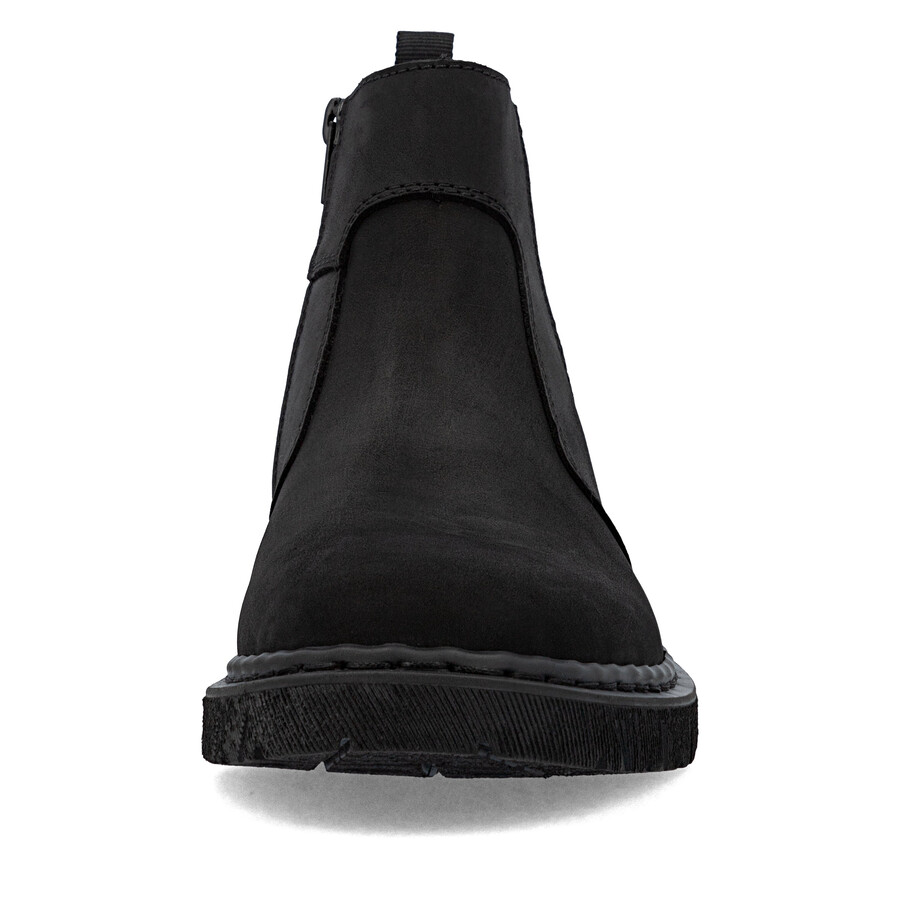 schwarze reißverschlussstiefel für herren rieker 31650-00