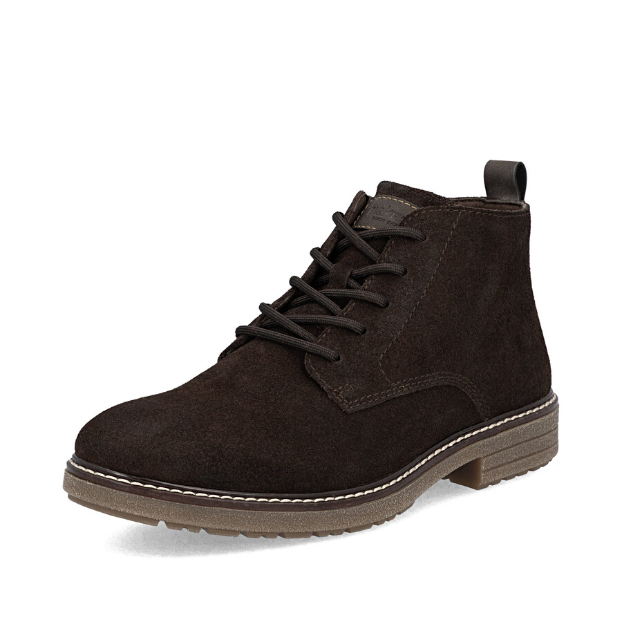 braune reißverschlussstiefel für herren rieker 33106-25