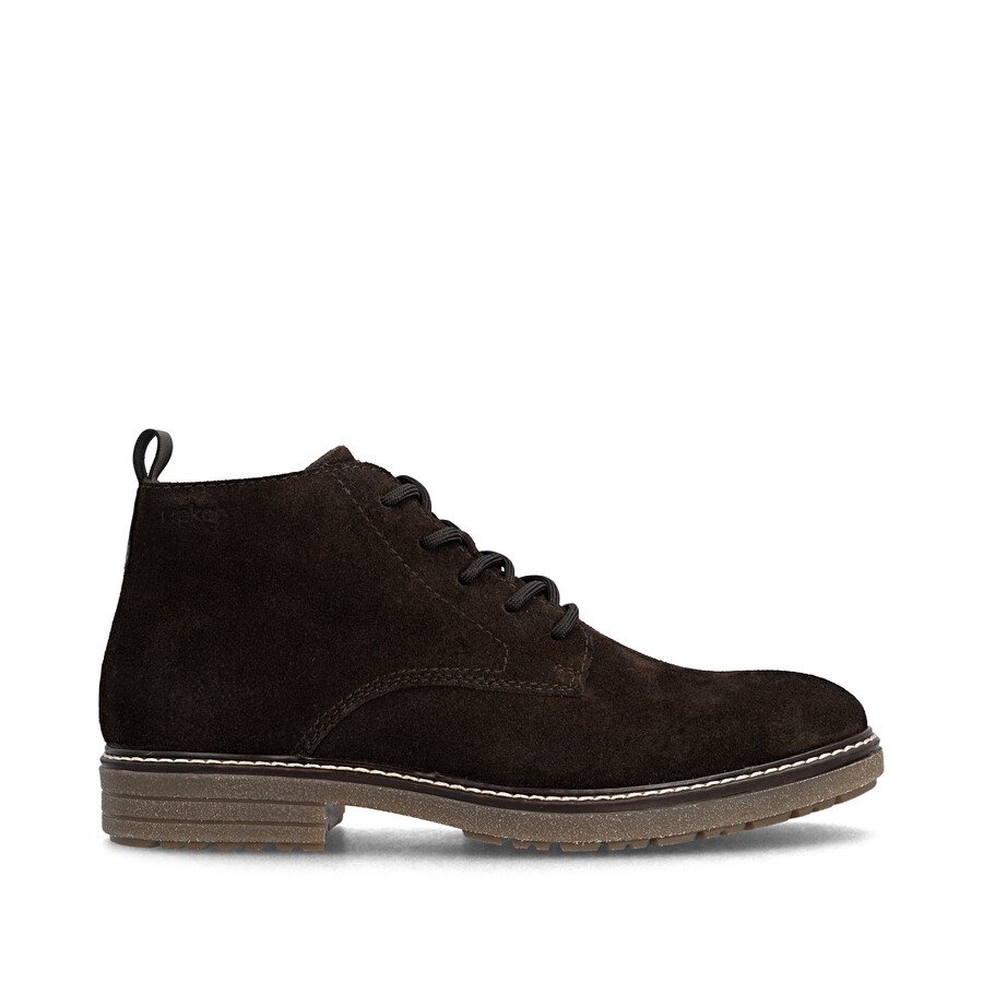 braune reißverschlussstiefel für herren rieker 33106-25