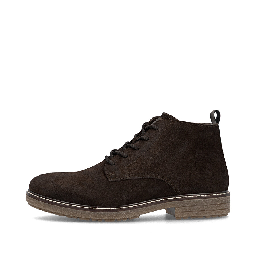 braune reißverschlussstiefel für herren rieker 33106-25