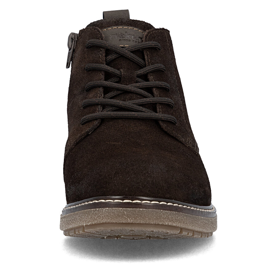 braune reißverschlussstiefel für herren rieker 33106-25
