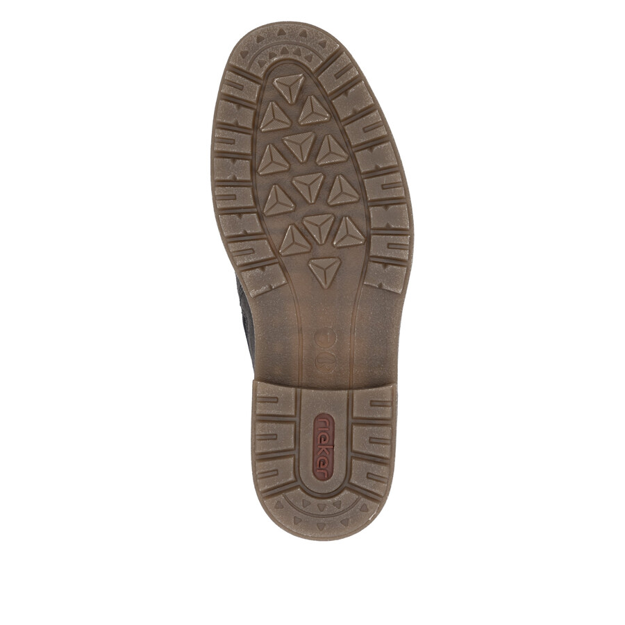 graue reißverschlussstiefel für herren rieker 33106-45