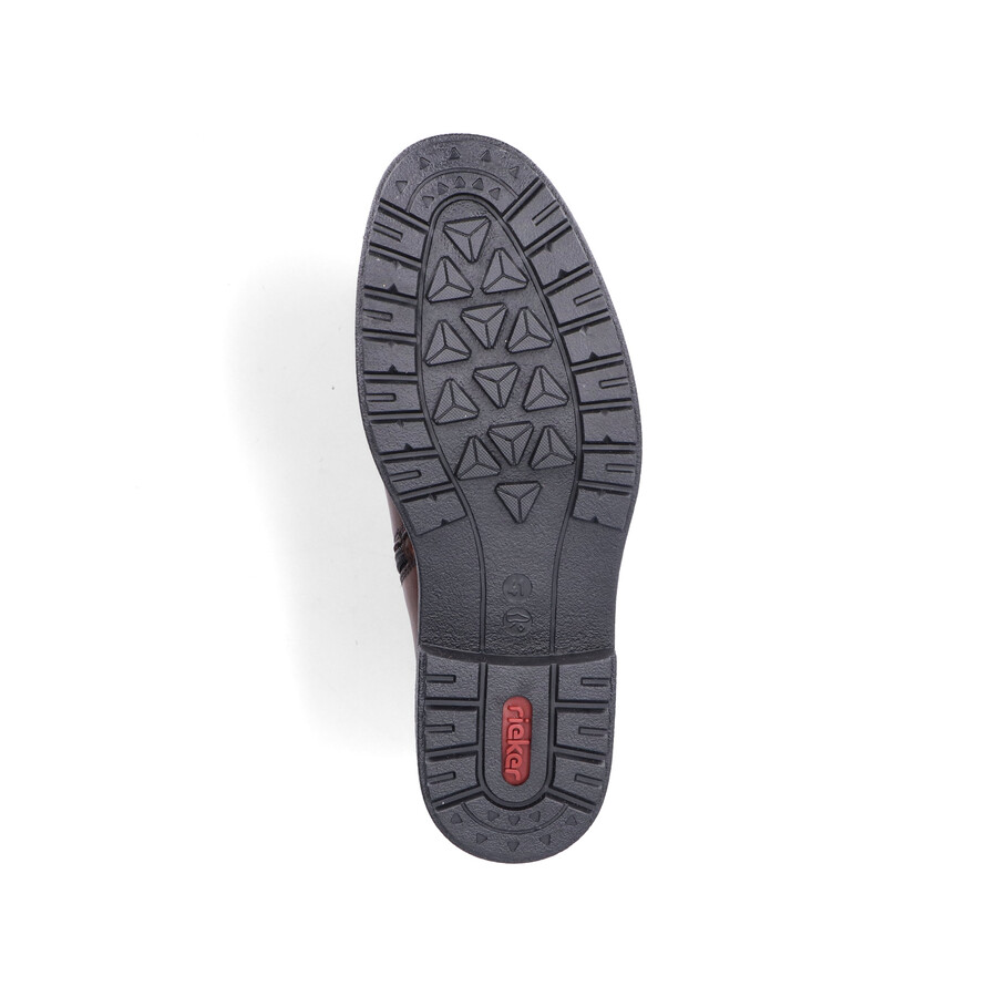 braune reißverschlussstiefel für herren rieker 33180-26