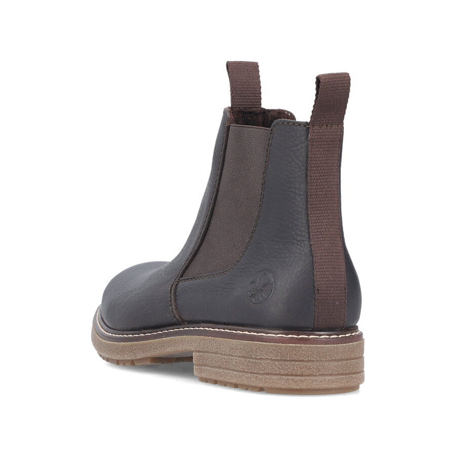 braune reißverschlussstiefel für herren rieker 33180-27