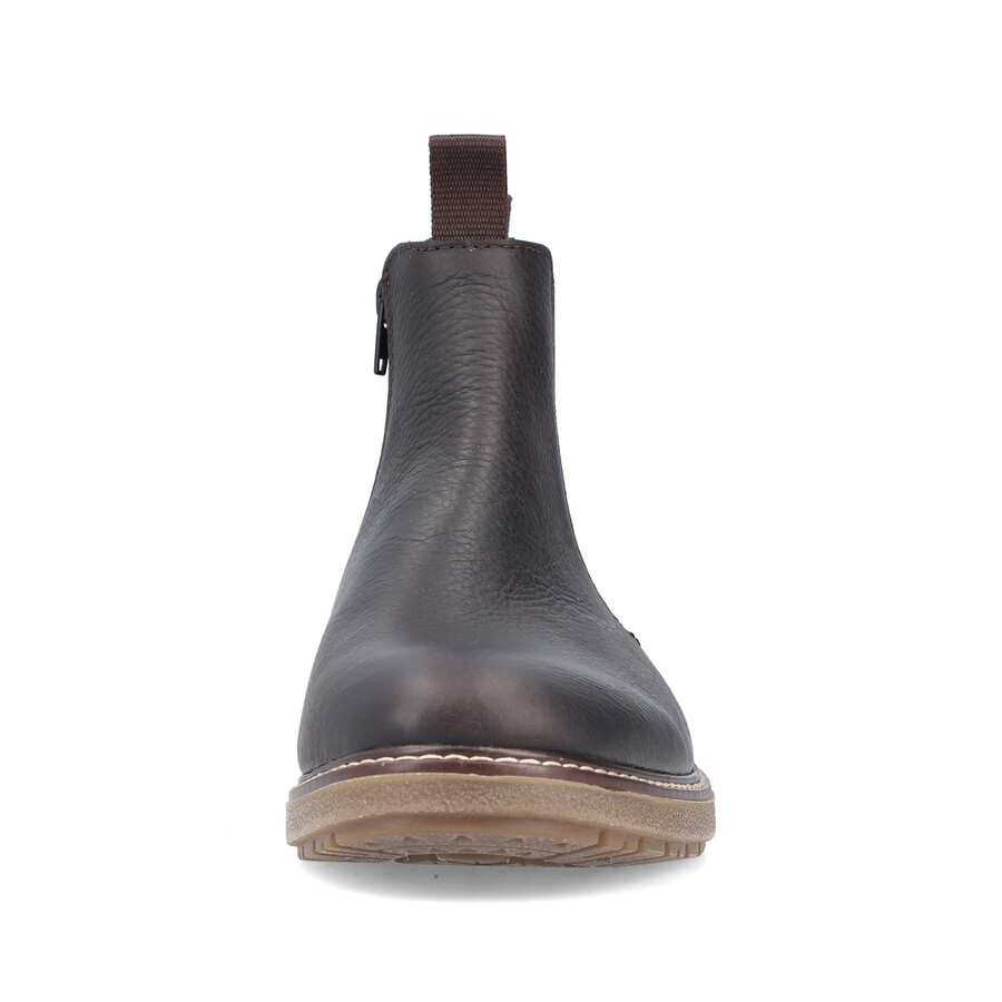 braune reißverschlussstiefel für herren rieker 33180-27