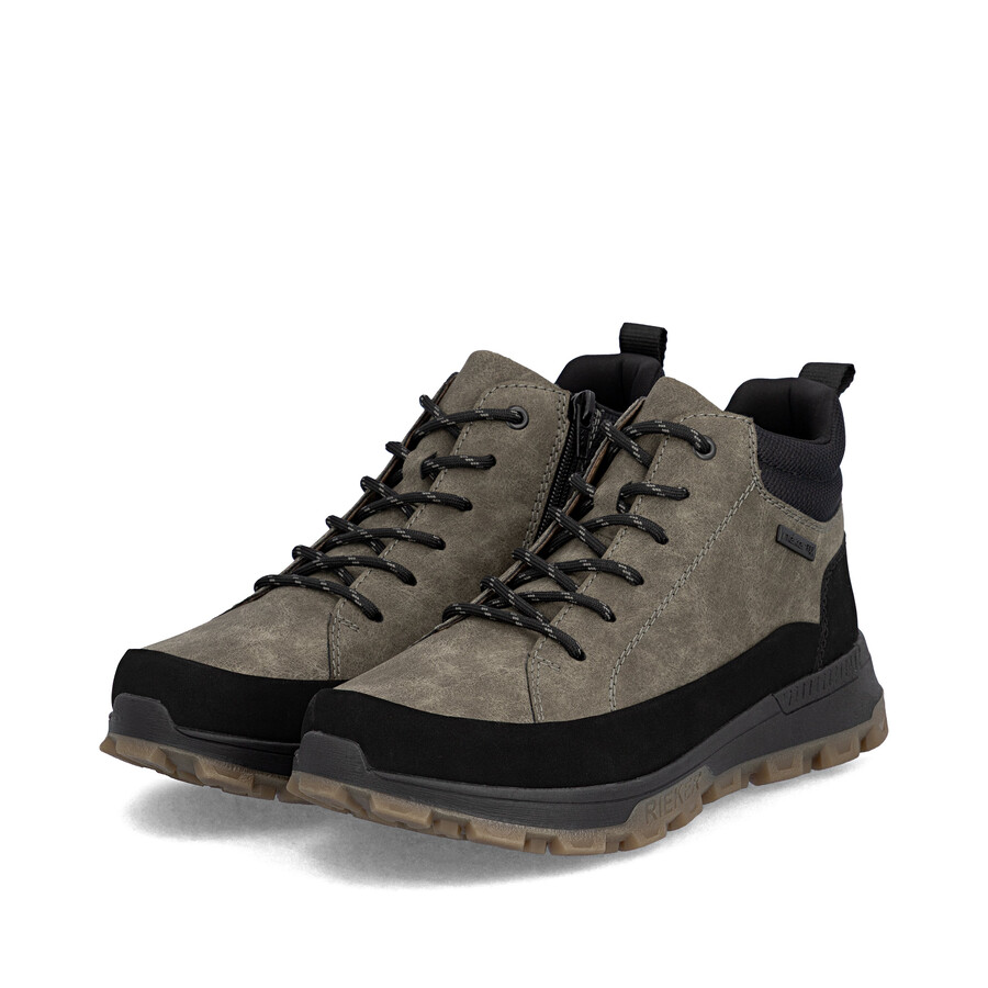 braune reißverschlussstiefel für herren rieker 35508-25