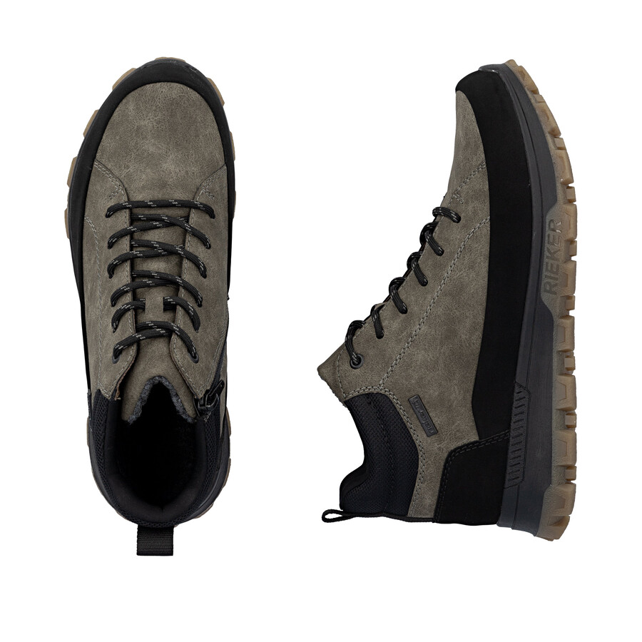 braune reißverschlussstiefel für herren rieker 35508-25