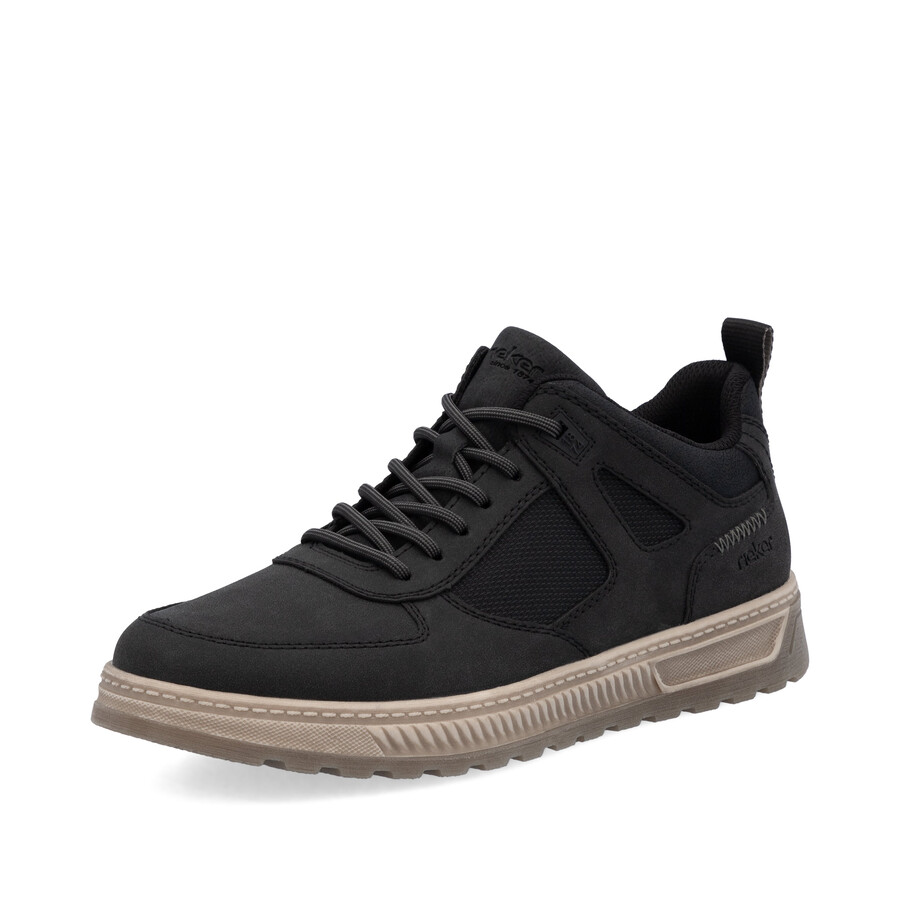 schwarze reißverschlussstiefel für herren rieker 37004-00