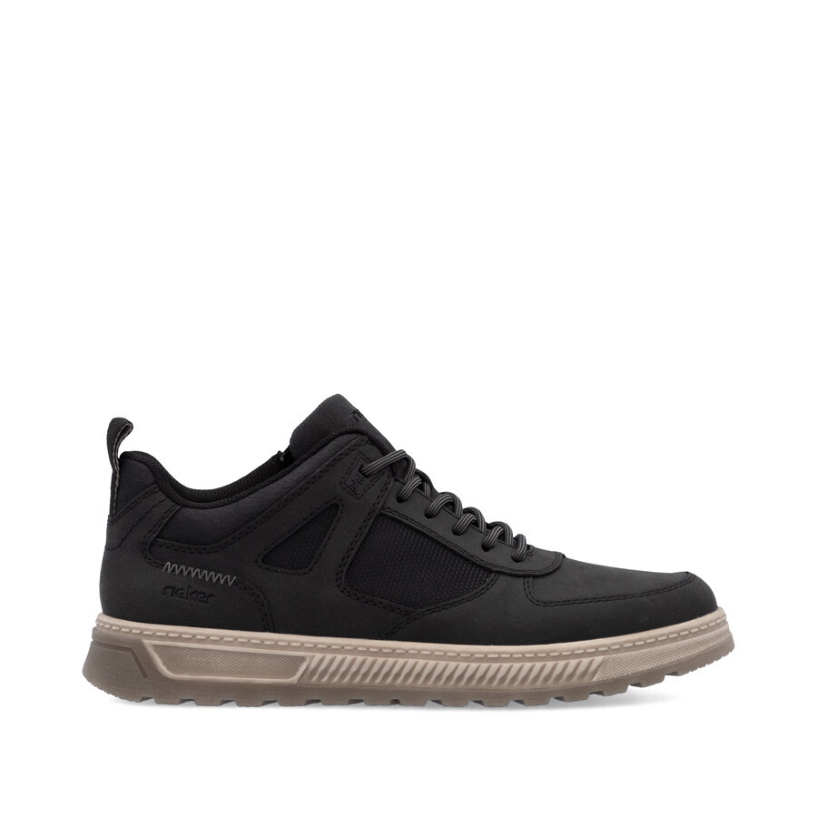 schwarze reißverschlussstiefel für herren rieker 37004-00