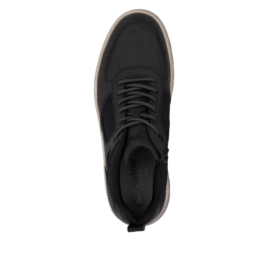 schwarze reißverschlussstiefel für herren rieker 37004-00