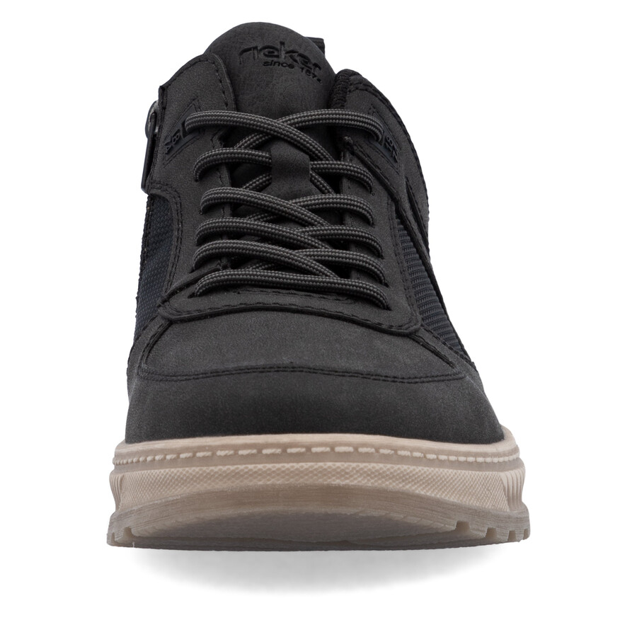 schwarze reißverschlussstiefel für herren rieker 37004-00