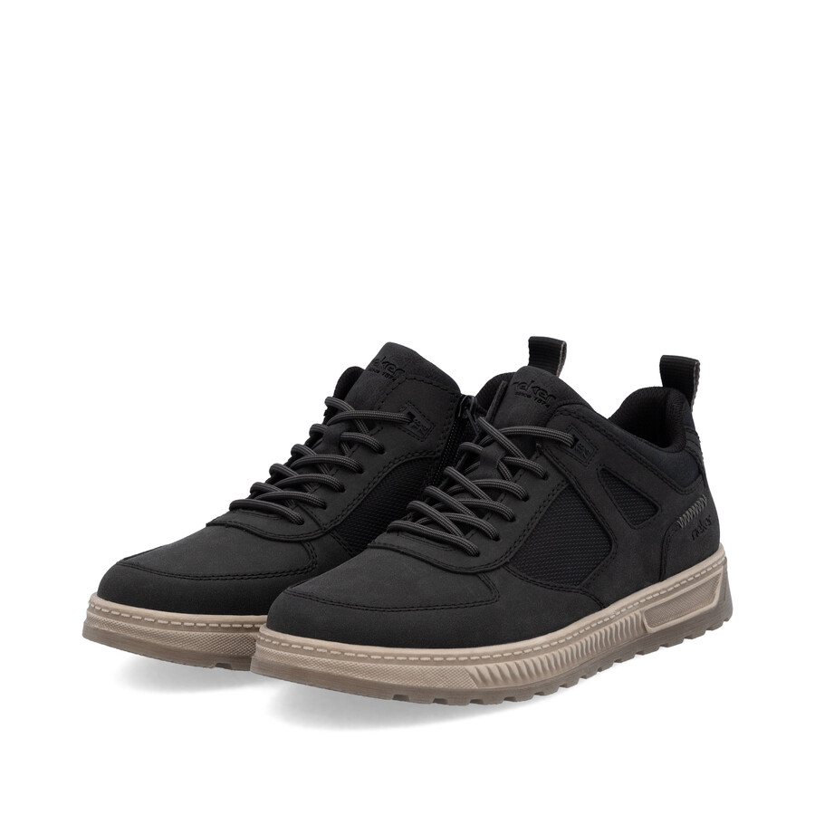 schwarze reißverschlussstiefel für herren rieker 37004-00