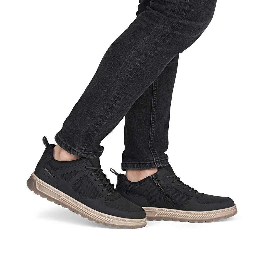 schwarze reißverschlussstiefel für herren rieker 37004-00