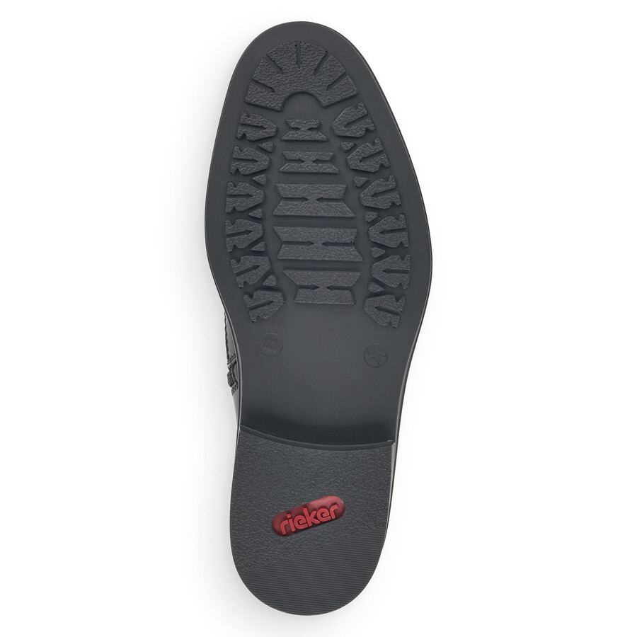 schwarze reißverschlussstiefel für herren rieker 37662-00