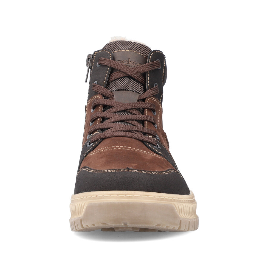 braune reißverschlussstiefel für herren rieker 38540-25
