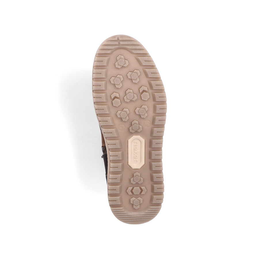 braune reißverschlussstiefel für herren rieker 38540-25
