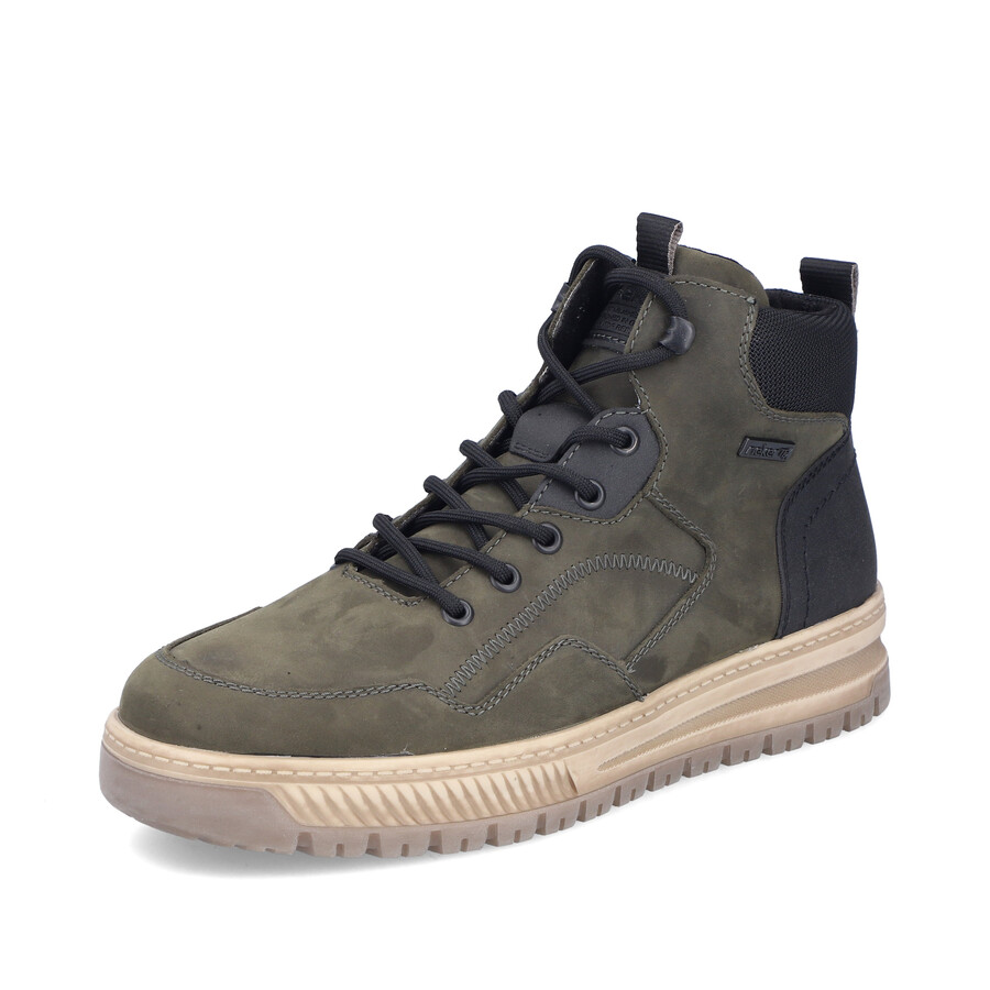 grüne reißverschlussstiefel für herren rieker 38554-54