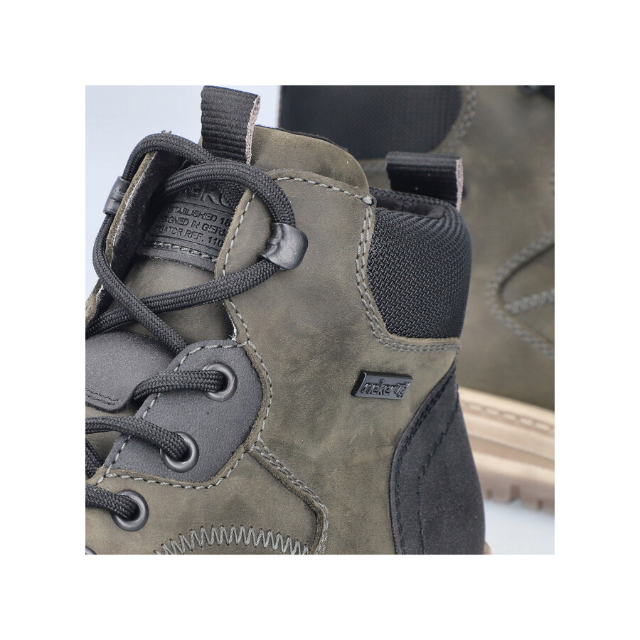 grüne reißverschlussstiefel für herren rieker 38554-54