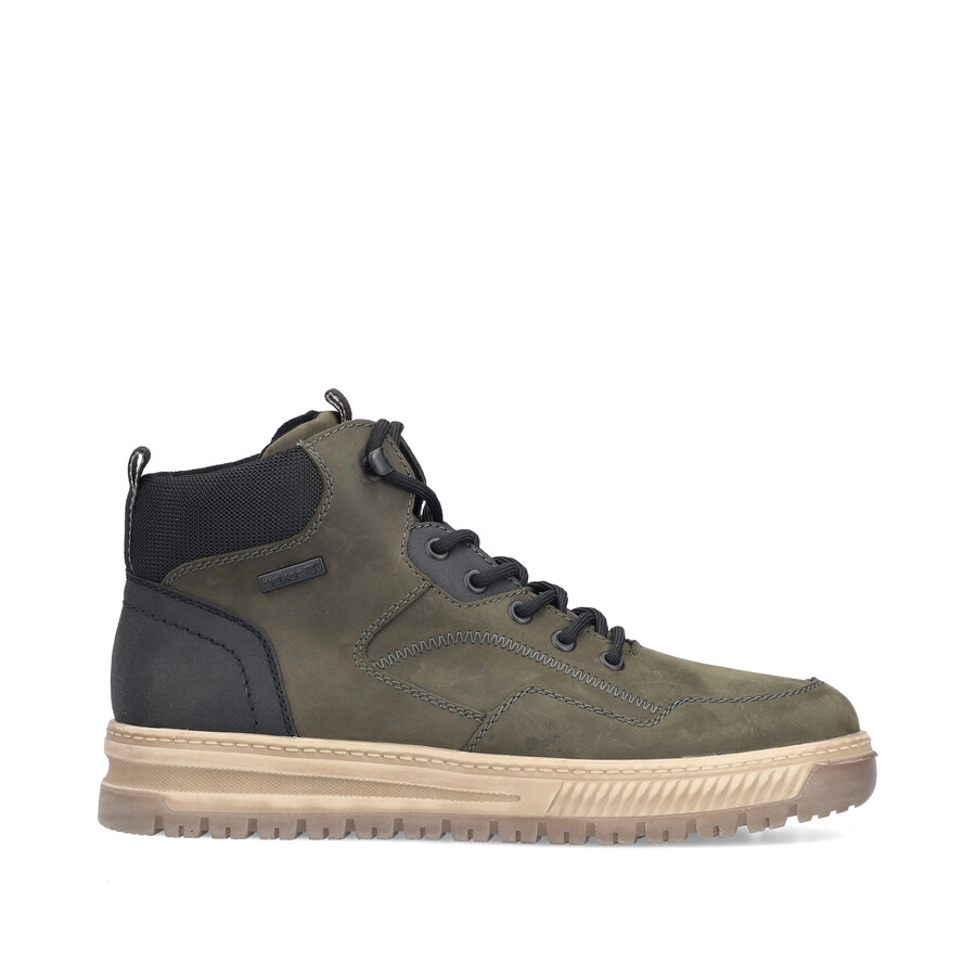 grüne reißverschlussstiefel für herren rieker 38554-54