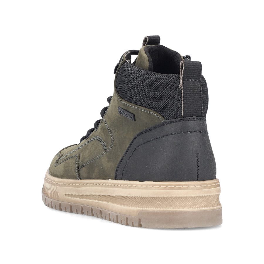 grüne reißverschlussstiefel für herren rieker 38554-54