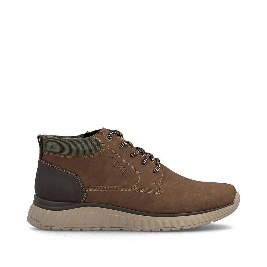 braune reißverschlussstiefel für herren rieker b0603-24