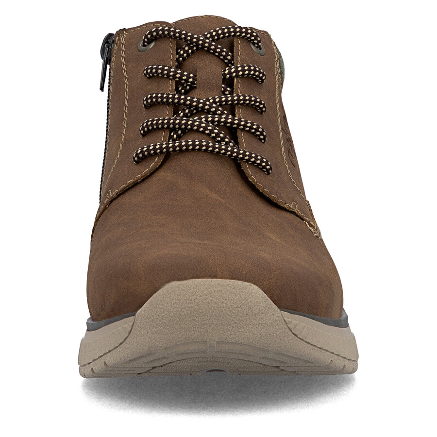 braune reißverschlussstiefel für herren rieker b0603-24