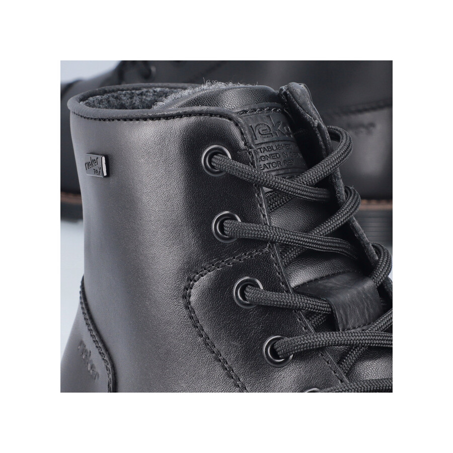 schwarze reißverschlussstiefel für herren rieker f4546-00