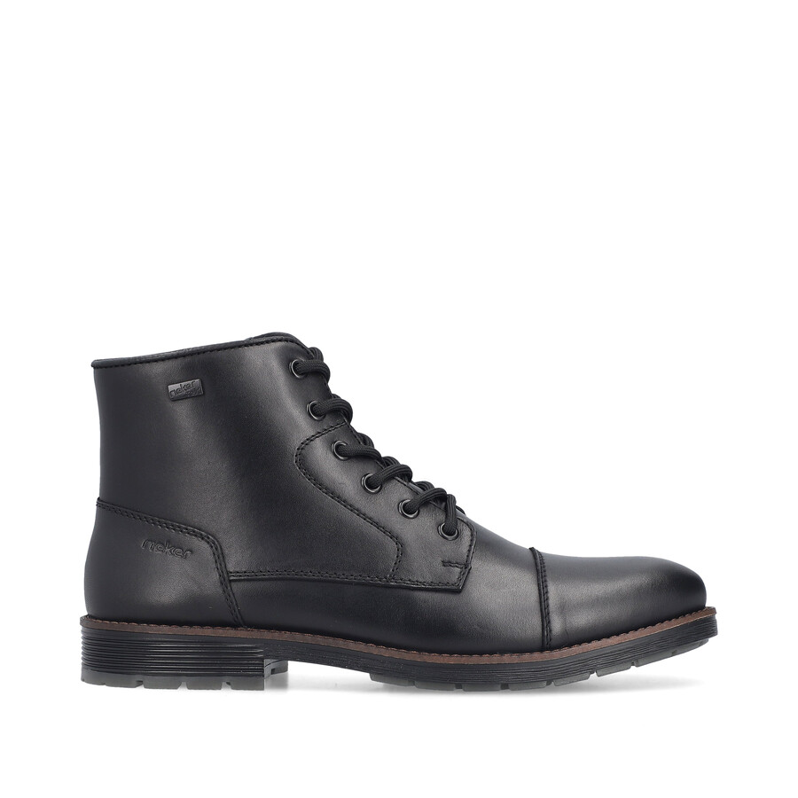 schwarze reißverschlussstiefel für herren rieker f4546-00