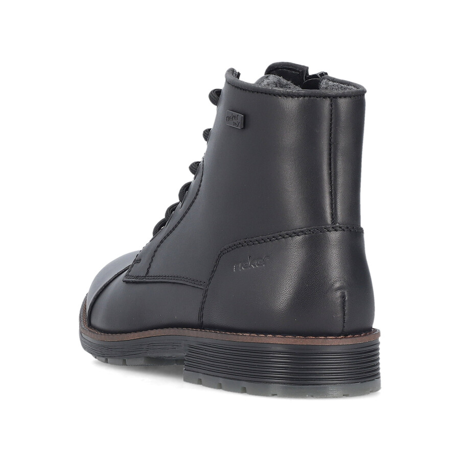 schwarze reißverschlussstiefel für herren rieker f4546-00