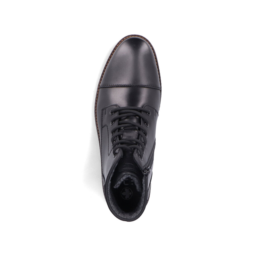 schwarze reißverschlussstiefel für herren rieker f4546-00