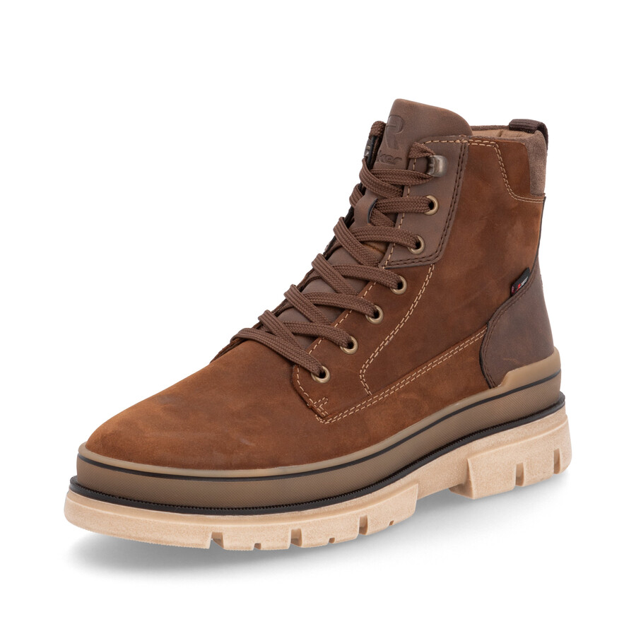 braune reißverschlussstiefel für herren rieker sport u1273-22