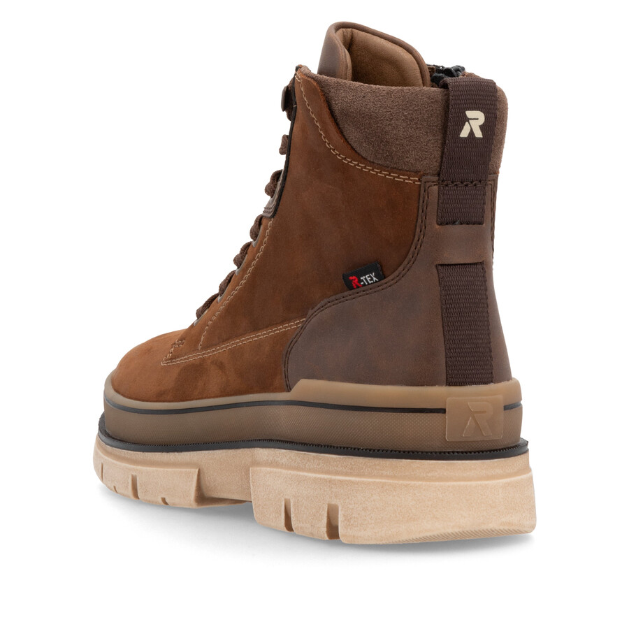 braune reißverschlussstiefel für herren rieker sport u1273-22