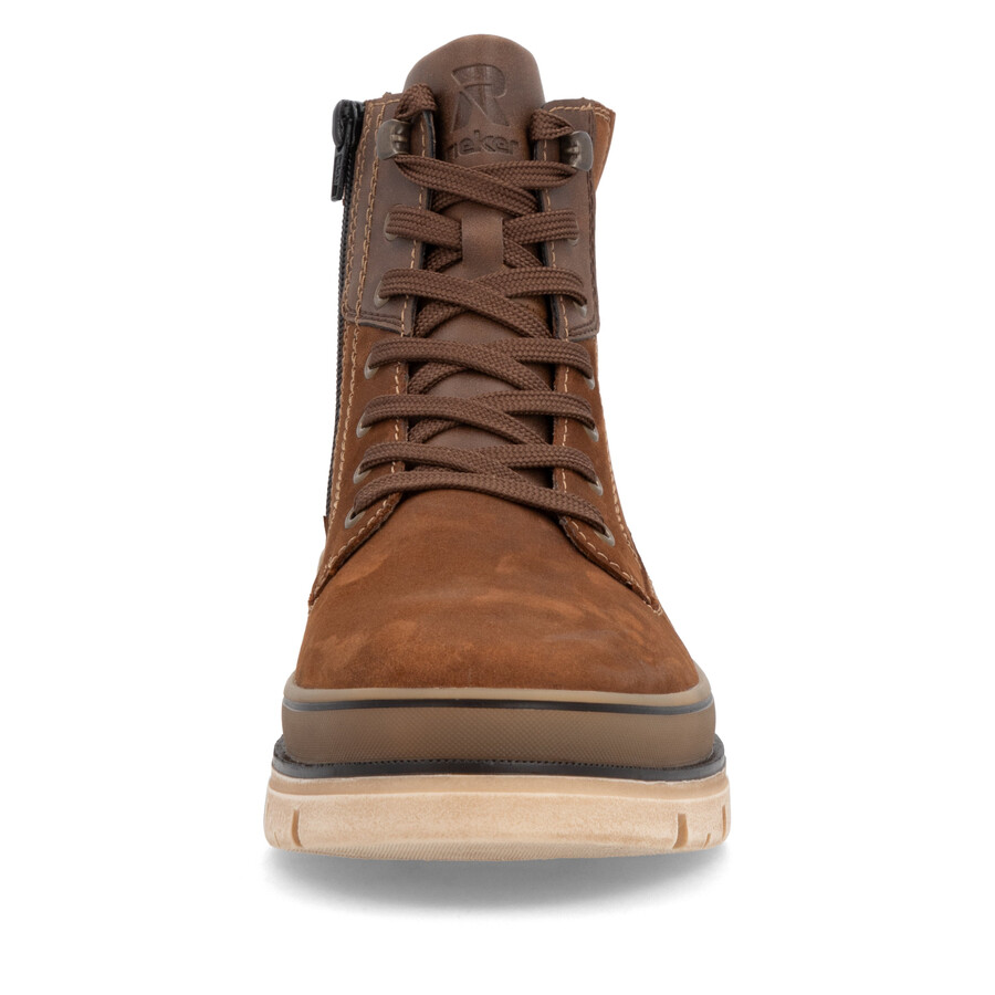 braune reißverschlussstiefel für herren rieker sport u1273-22