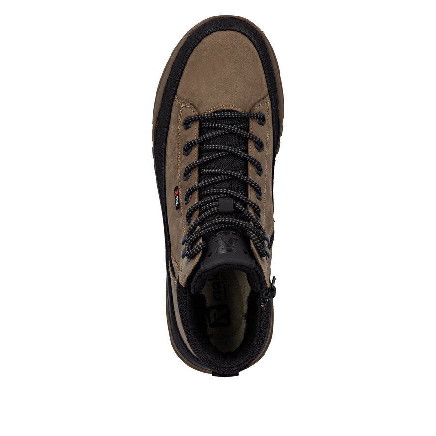 braune reißverschlussstiefel für herren rieker sport u1571-20