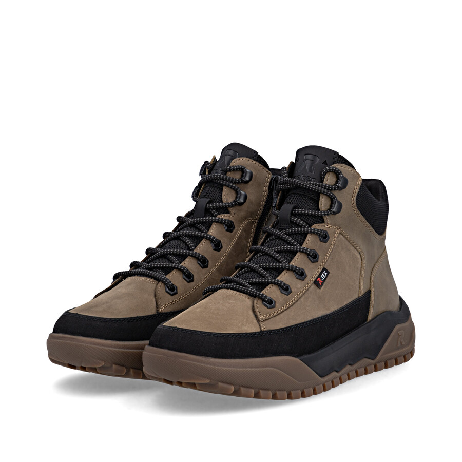 braune reißverschlussstiefel für herren rieker sport u1571-20