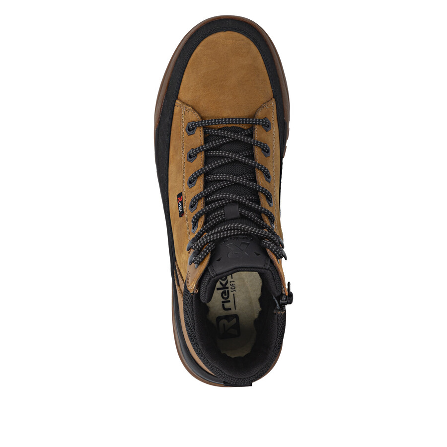 gelbe reißverschlussstiefel für herren rieker sport u1571-68