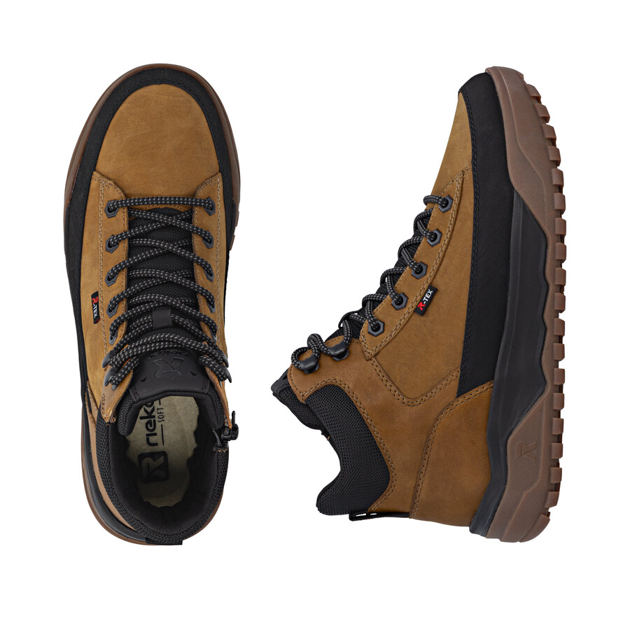 gelbe reißverschlussstiefel für herren rieker sport u1571-68