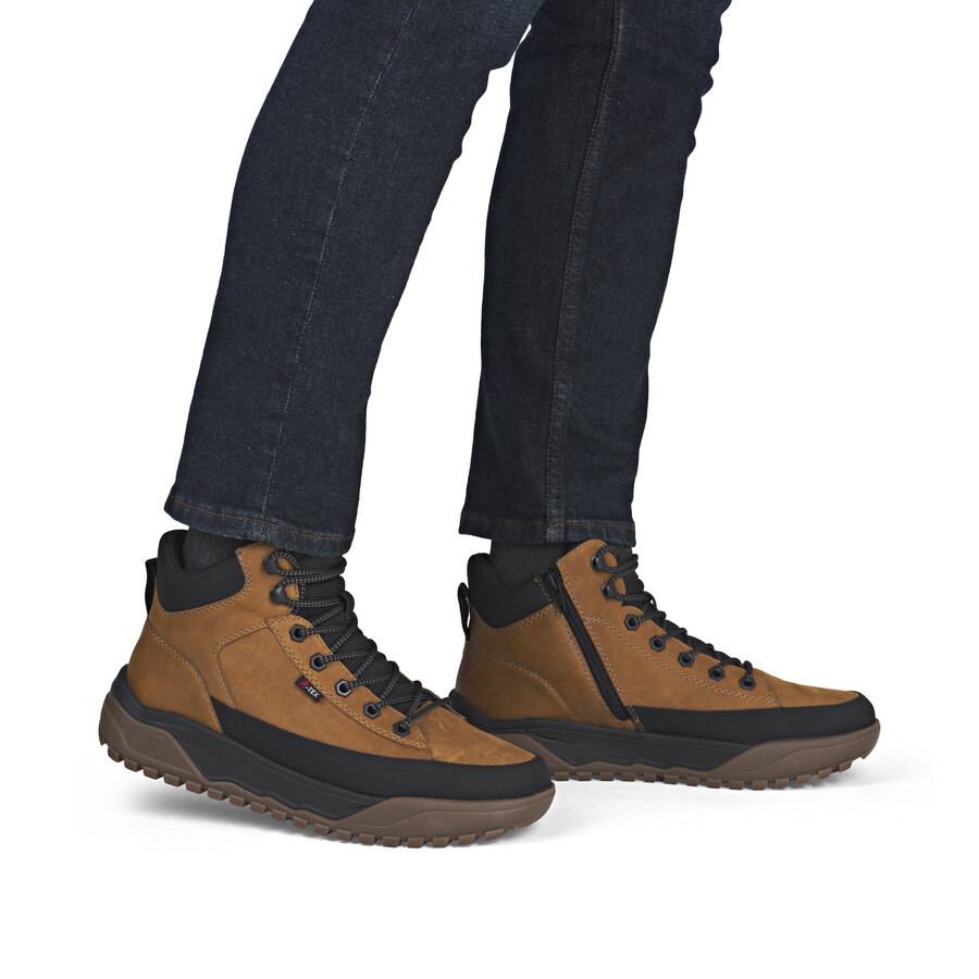 gelbe reißverschlussstiefel für herren rieker sport u1571-68